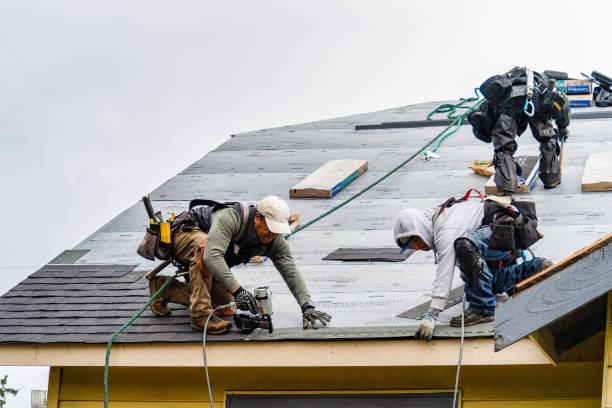 Professional Gutter Installation technician working in Coloma, CA